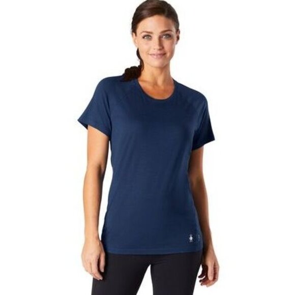 Smartwool Active 120 Plant Base Dye Size Small NWT Indigo Blue $75 Women’s Tee B - Picture 1 of 10